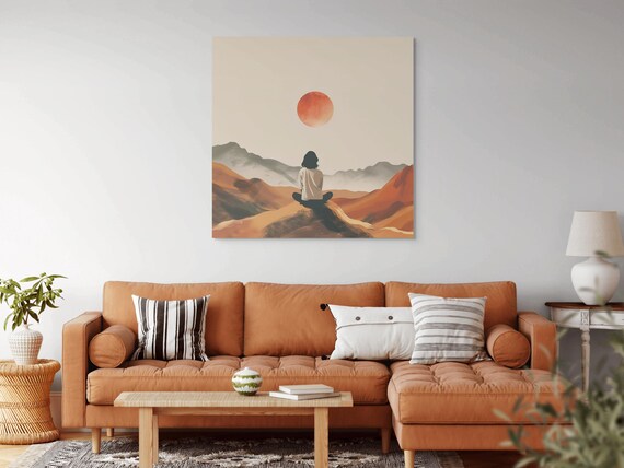 Boho Spiritual Print, Minimalist Meditation Zen Yoga Decor