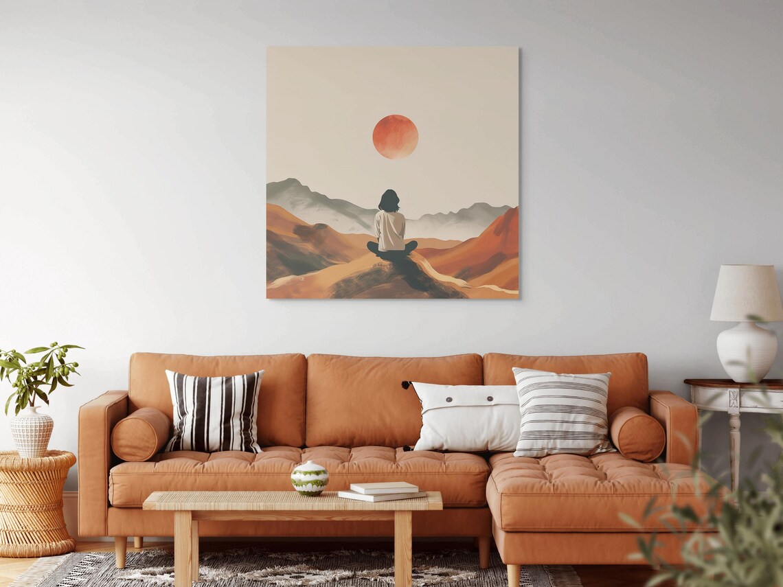 Boho Spiritual Print, Minimalist Meditation Zen Yoga Decor