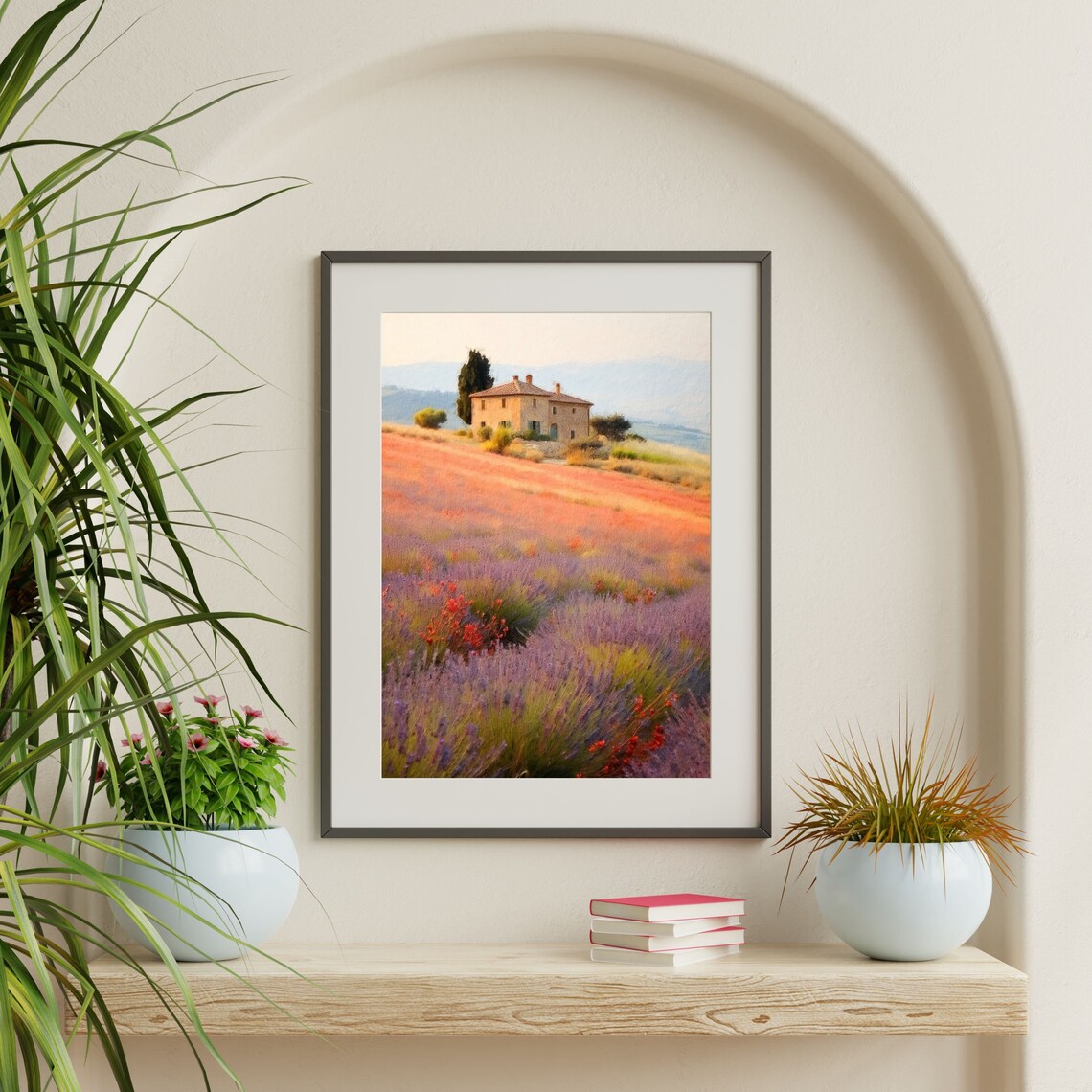 Tuscany Cottage Retro Italian Countryside Art Print - Image 2