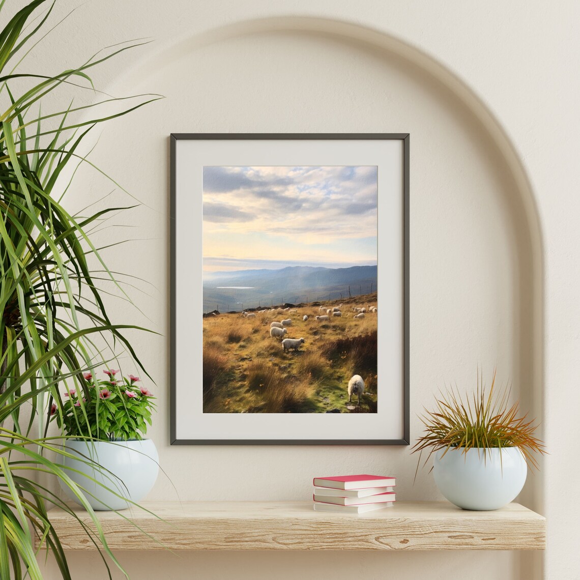 Highland Sheep Vintage Nature Landscape Art Print - Image 2