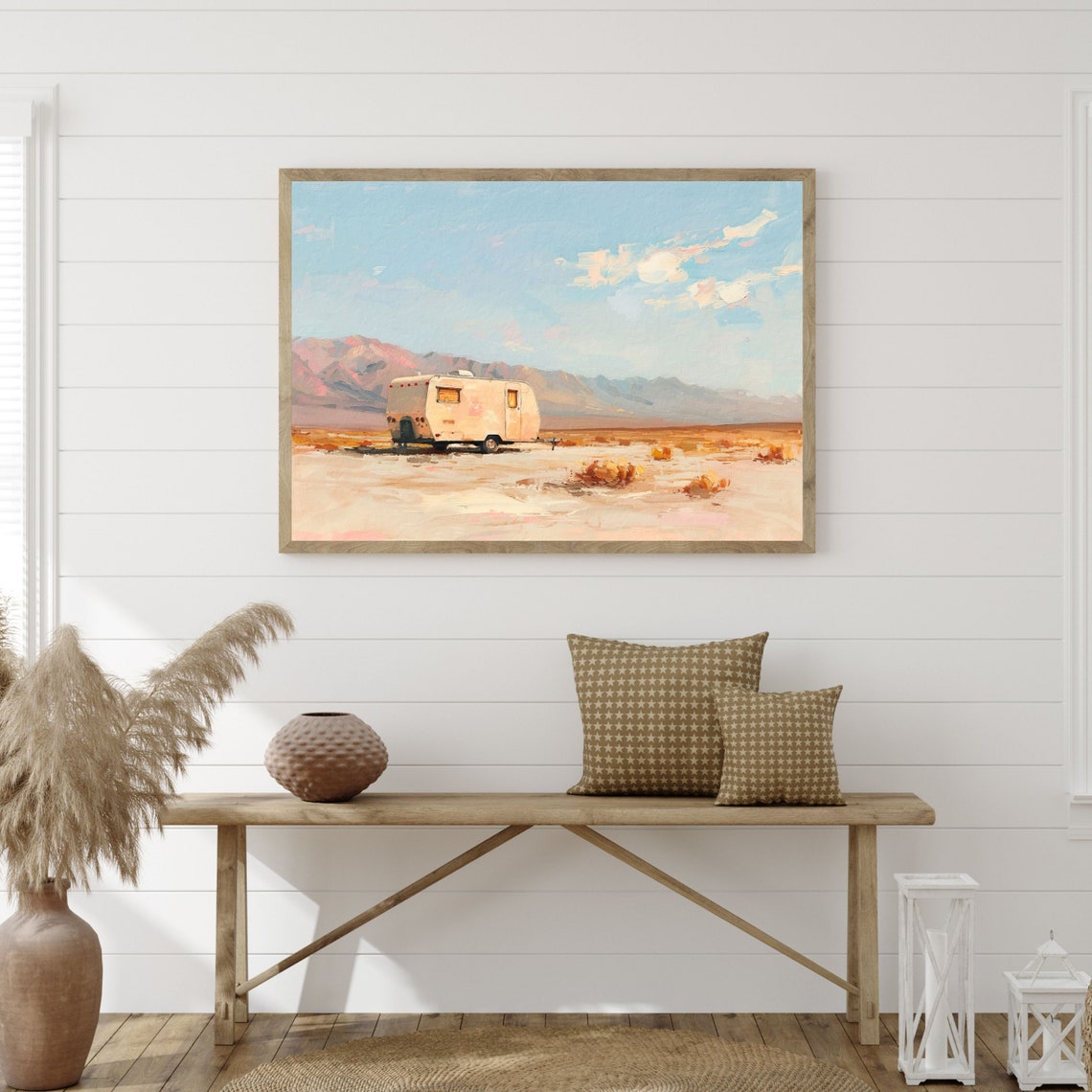 Retro Desert Print Minimal Western Wall Art Country Aesthetic Home Decor Modern Farmhouse Living Room Artwork P 530 - Image 3