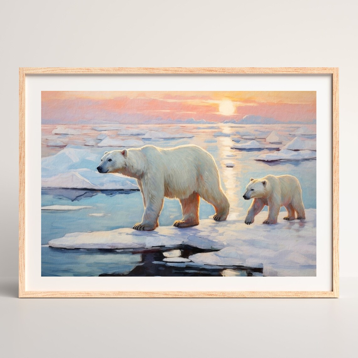 Polar Bear Retro Nursery Art Print, Kids Room Decor - Image 2