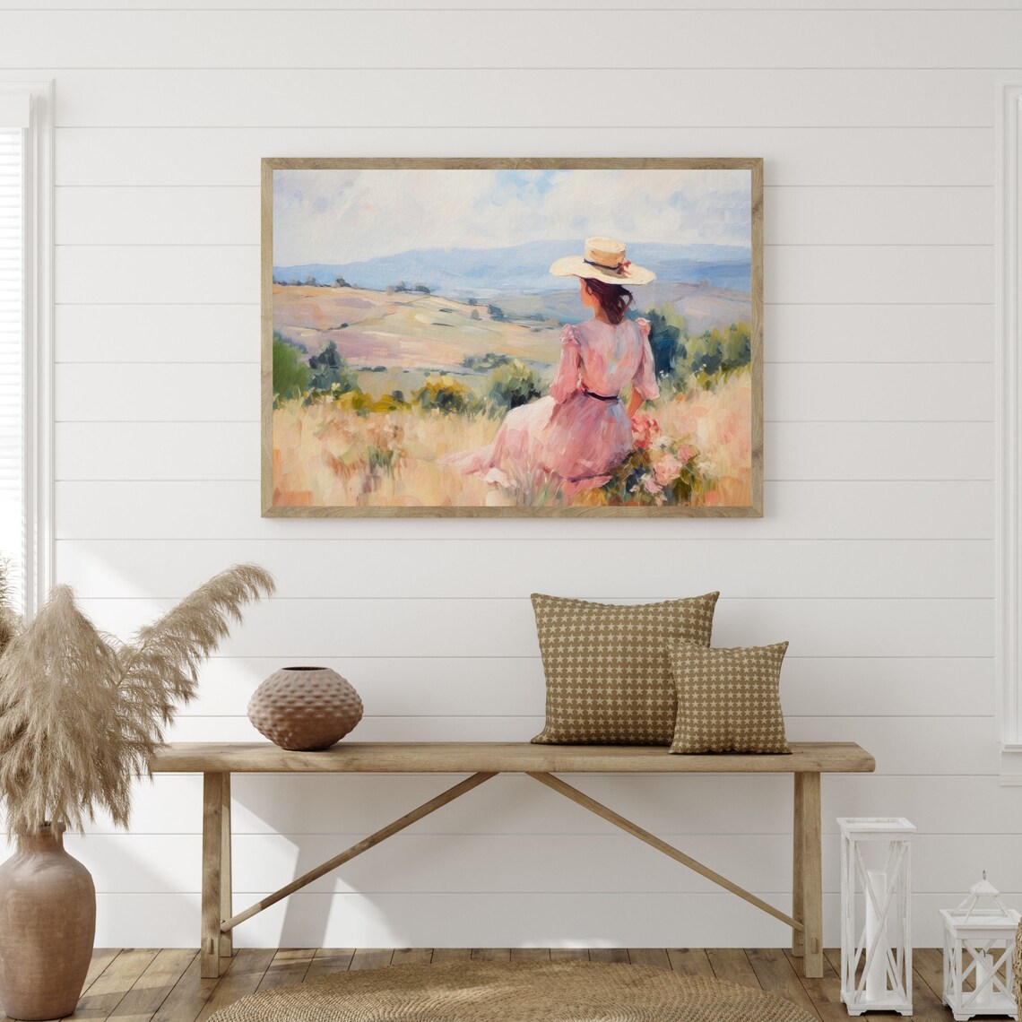 Retro Woman Portrait, Vintage Oil Painting Art Print - Image 3