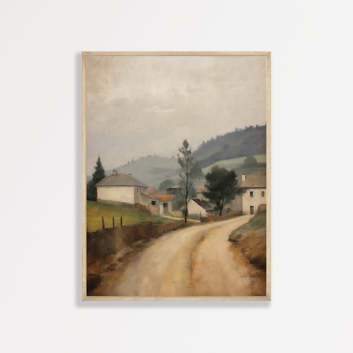 Neutral Country Vintage Countryside Art Print