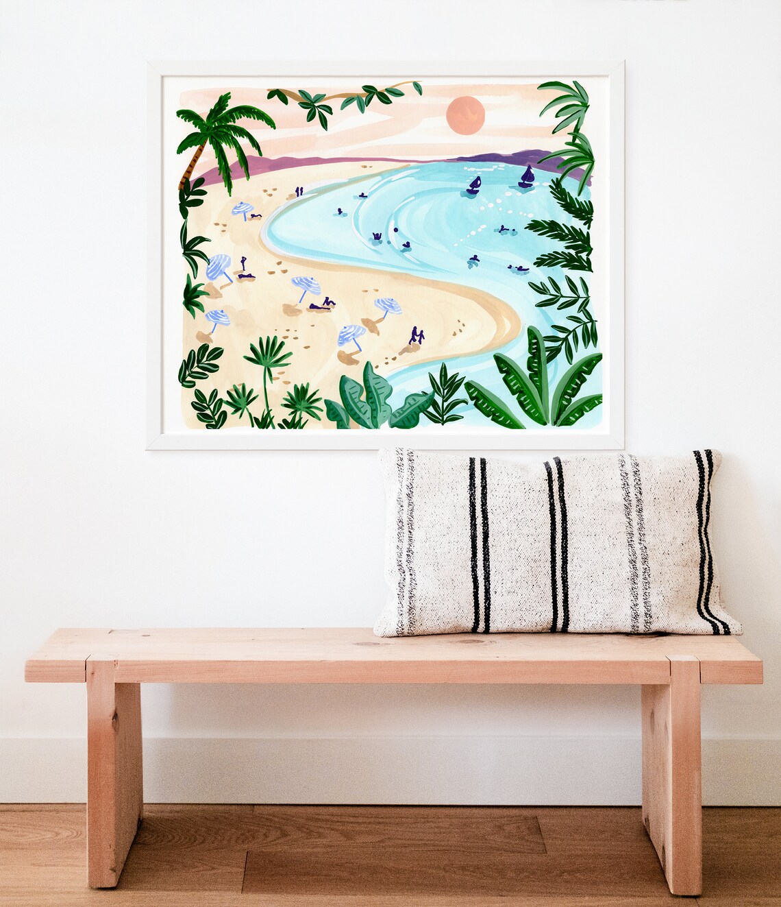 Beach Sunset Ocean Art Print, Tropical Wall Art - Image 3