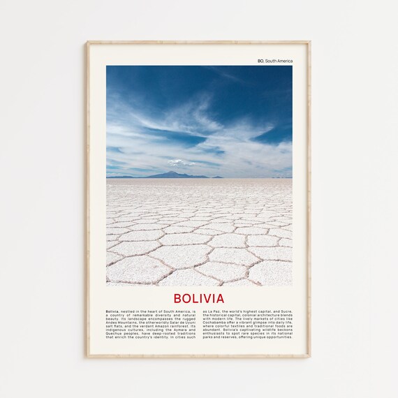 Bolivia Salar De Uyuni Vast Salt Flats Film Photo Travel Poster