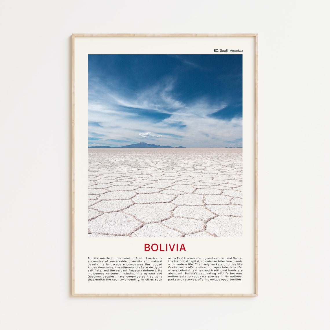 Bolivia Print Film Photo Bolivia Wall Art Bolivia Poster Bolivia Photo Bolivia Poster Print Bolivia Wall Decor Salar De Uyuni Desert