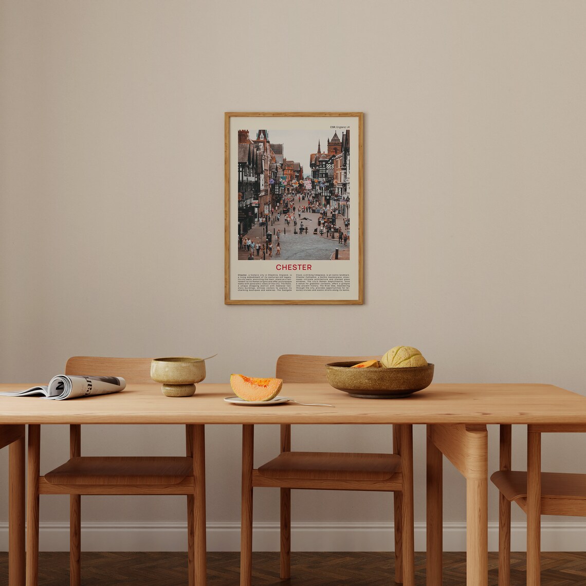 Chester England Historic Tudor Street Scene Cheshire UK Photo Poster - Image 2