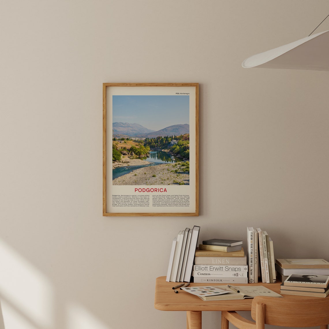 Podgorica Moraca River Valley Montenegro Capital Travel Poster - Image 2