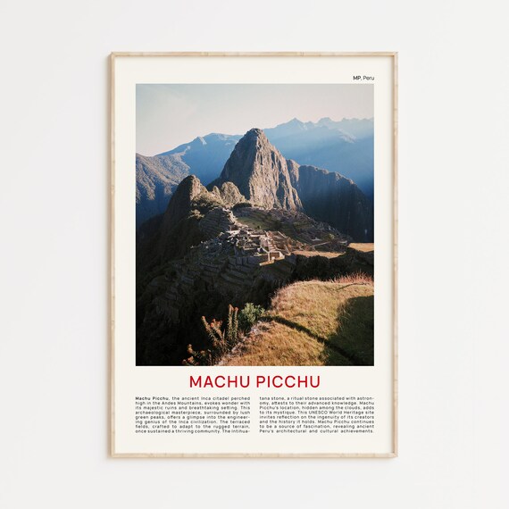 Machu Picchu Peru Ancient Inca Stone Ruins Huayna Picchu Photo Poster