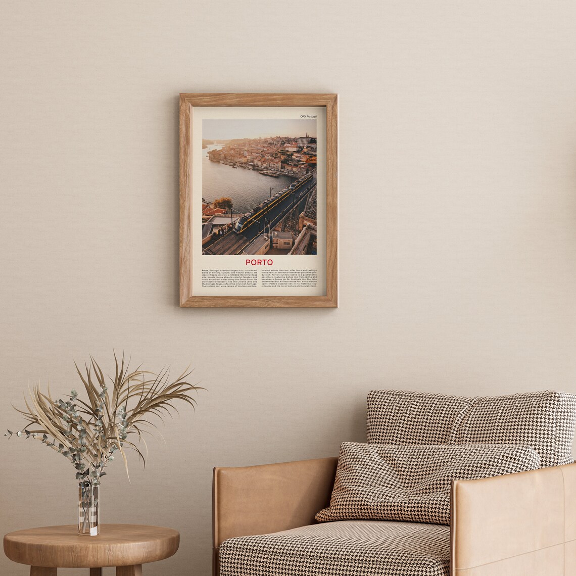 Porto Portugal Douro River Bridge Sunset Film Photo Travel Poster - Image 3