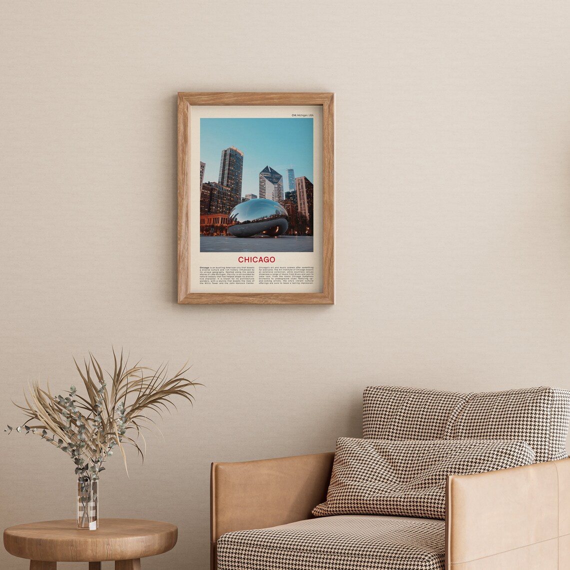 Chicago Travel Poster, Michigan Wall Decor - Image 4