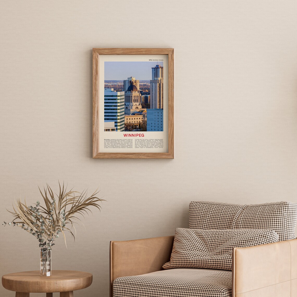 Winnipeg Manitoba City Skyline Golden Hour Photo Travel Poster - Image 3