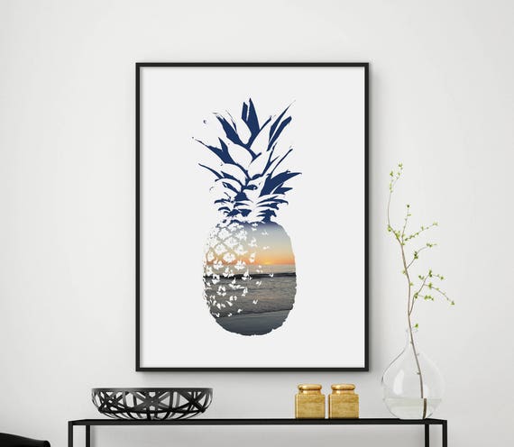Sale Pineapple Print Pineapple Poster Pineapple Art Print Pineapple Wall Decor Wall Art 11x14 Art 8x10 Print