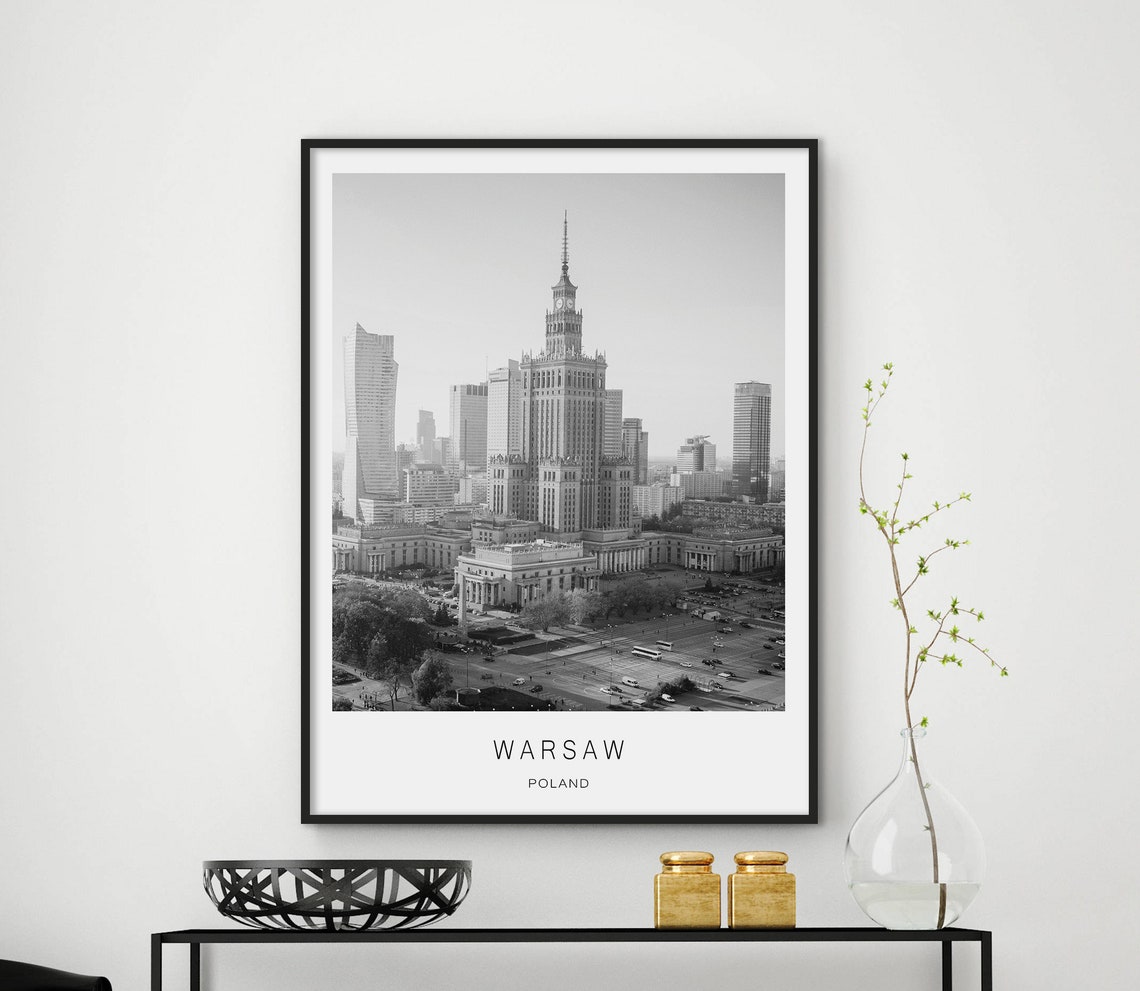 Warsaw Poland Warsaw Poster Warsaw Travel Poster Europe City Wall Art Travel Poster Cities Prints City Wall Art City Poster