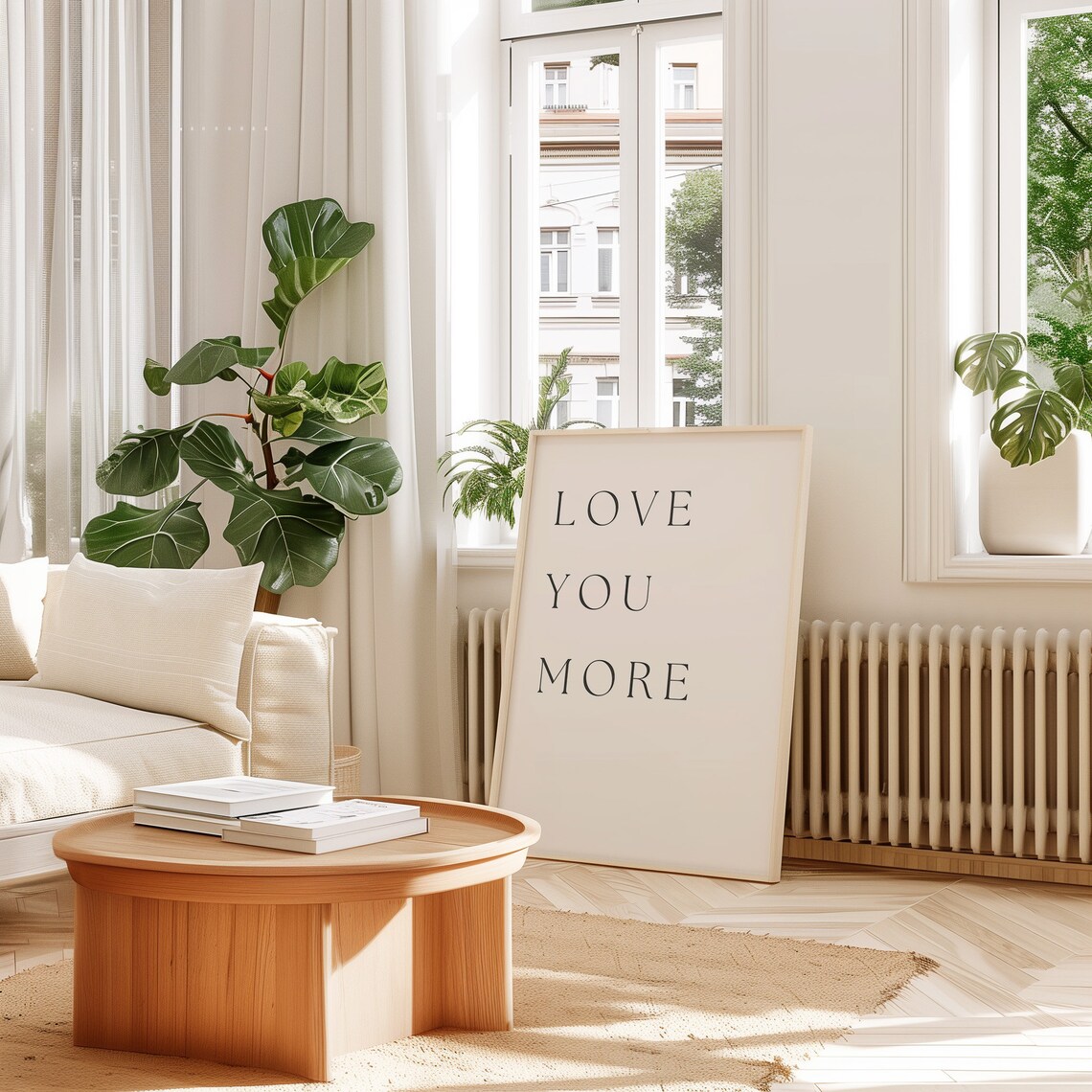 Love You More Quote Art Print, Romantic Decor - Image 2