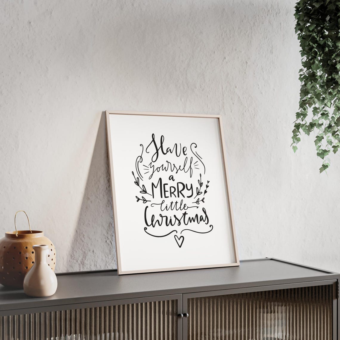 Have Yourself A Merry Little Christmas Handwritten Script Poster Art