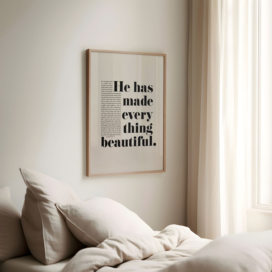 Ecclesiastes 3:11 Scripture Art Print, Bold Verse - Image 3