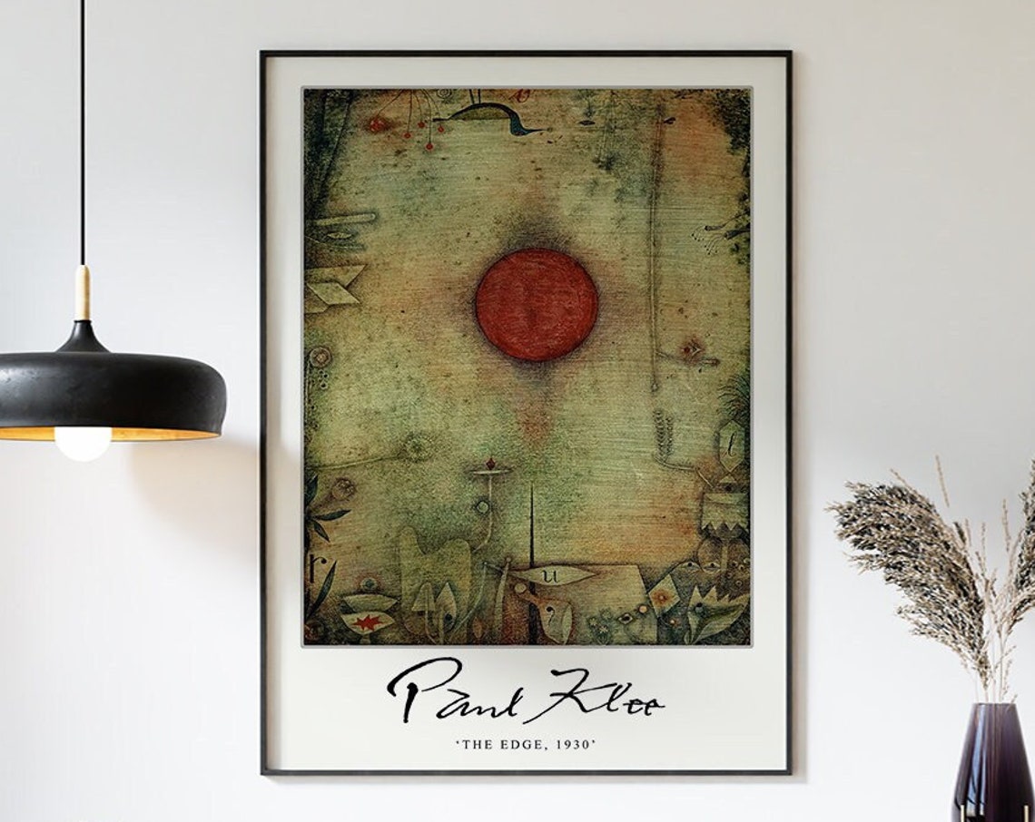 Paul Klee The Edge 1930 Abstract Red Circle Surrealist Art Poster - Image 3