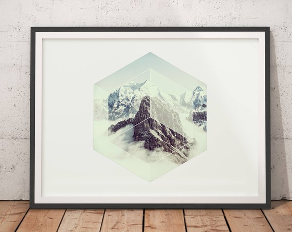 Scandinavian Snow Storm Scandinavian Print Scandinavian Art Minimalist Art Modern Wall Art Scandinavian Modern Nordic