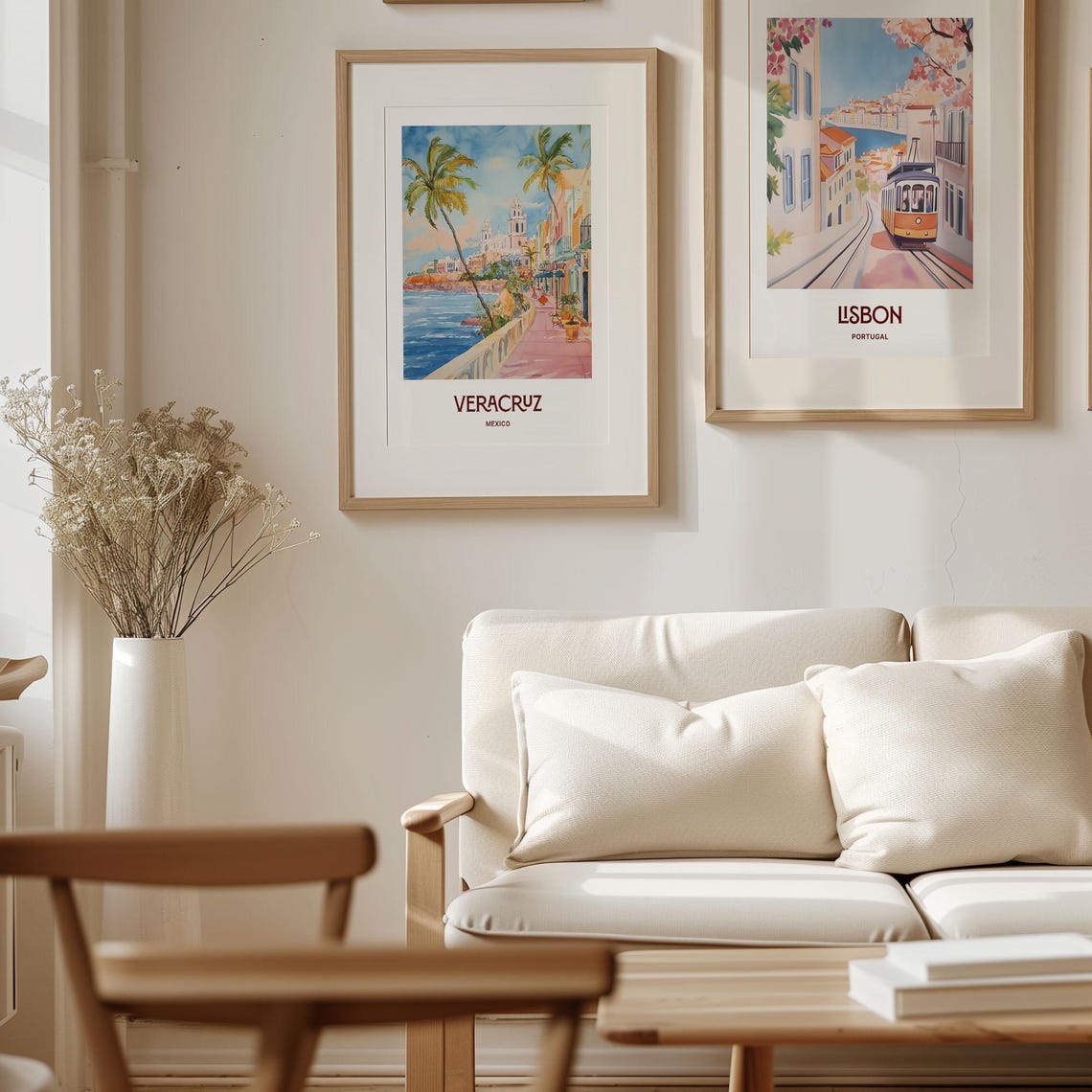 Veracruz Mexico Gulf Coast Watercolor Cathedral Harbor Poster - Image 4