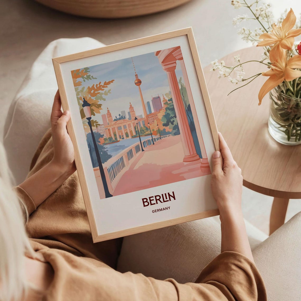 Berlin Germany TV Tower Skyline Charming Riverside Walk Poster - Image 5