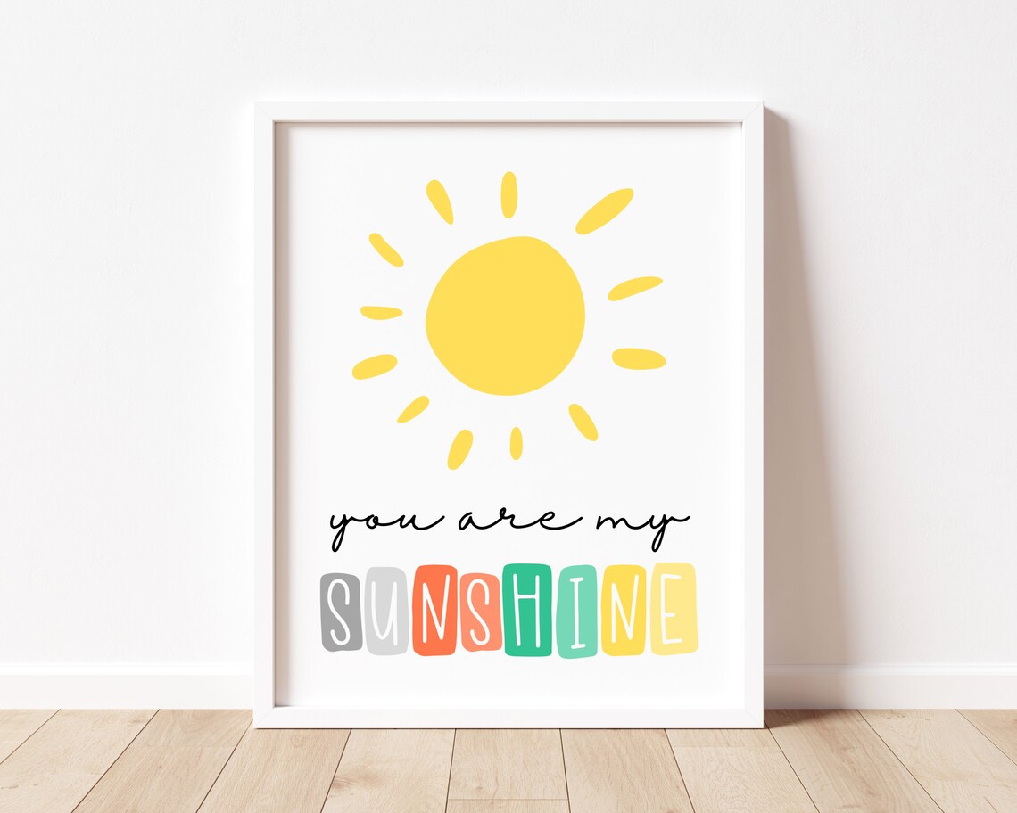 You Are My Sunshine Print Pastel Playroom Playroom Boys Playroom Decor You Are My Sunshine Print Kids Wall Art