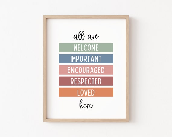 All Are Welcome Here Counseling Office Poster