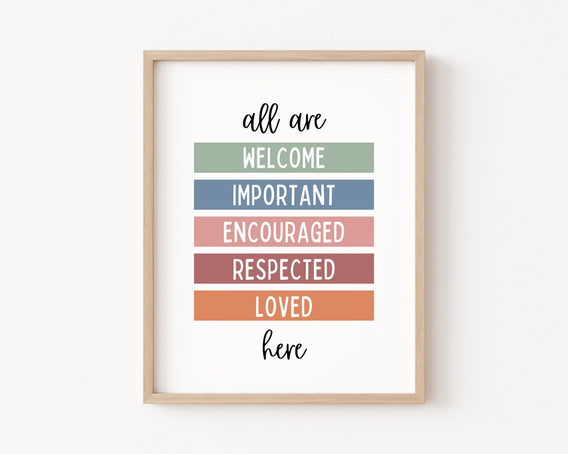 All Are Welcome Here Counseling Office Poster