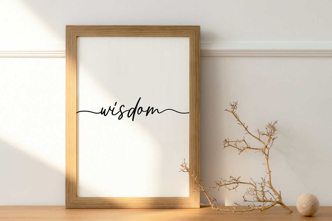 Serenity Courage Wisdom Typographic Quote Art Print