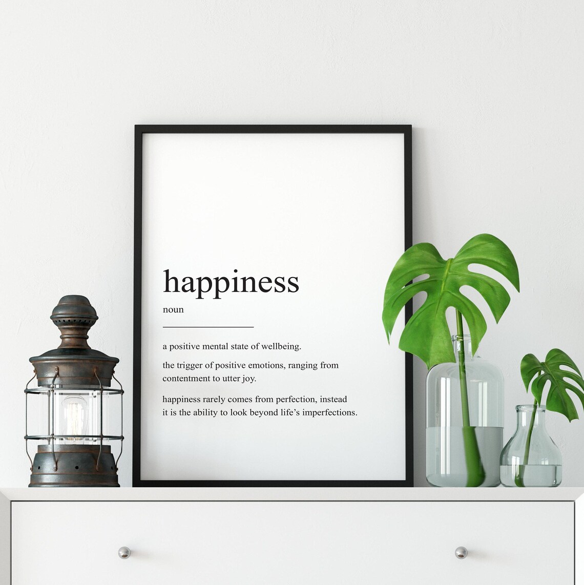 Art Happiness Definition, Minimalist Art Print - Image 2