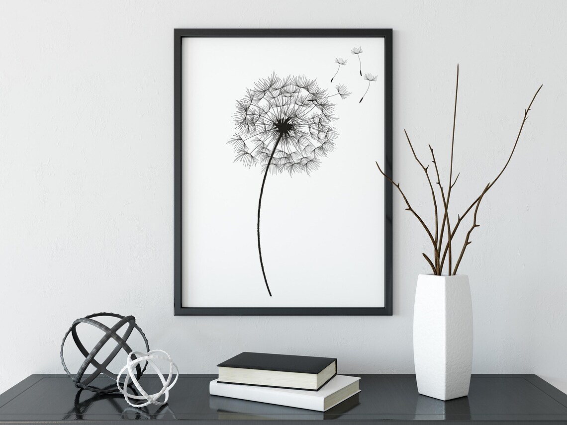 Dandelion Wall Art Print, Minimalist Scandinavian - Image 3