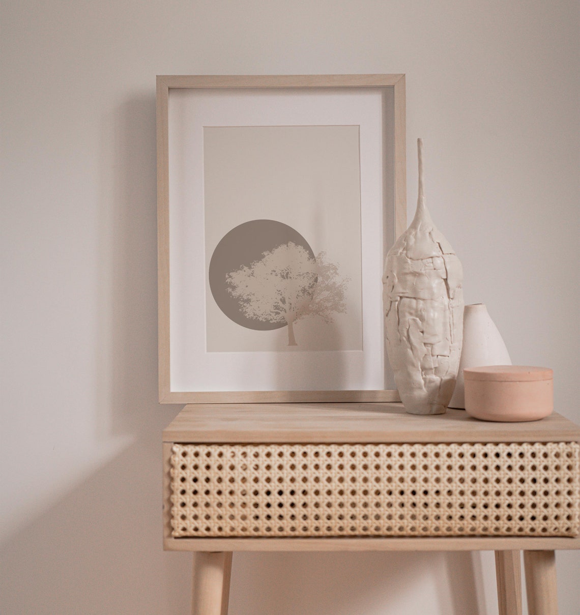 Tree Print Wall Art Print Neutral Print Beige Print Tree Wall Art Beige Wall Art Wall Art Wall Art Minimalist Print - Image 4