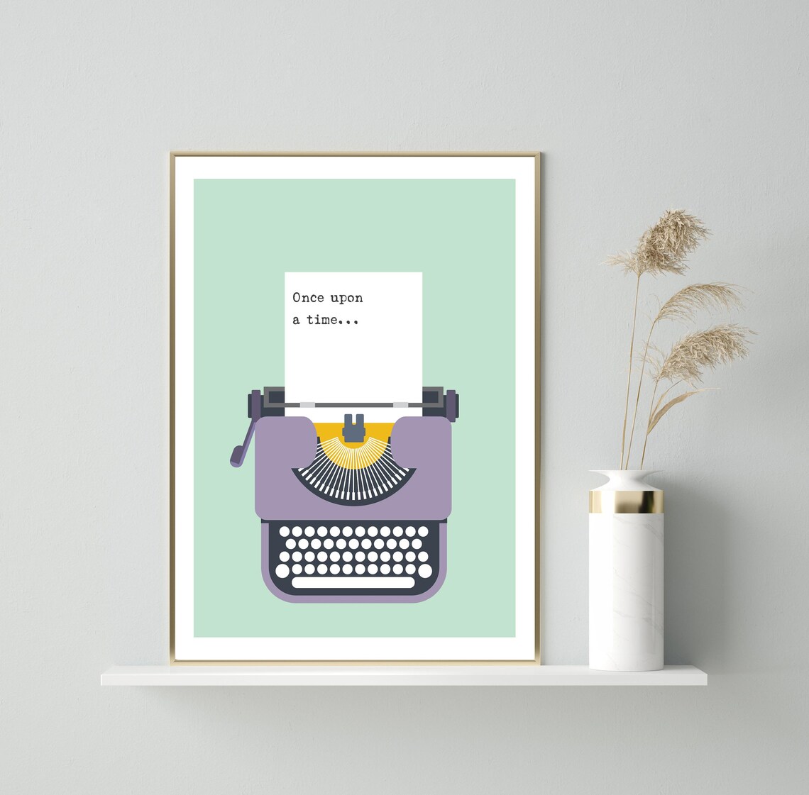 Pastel Typewriter Art Print, Pastel Wall Decor - Image 4