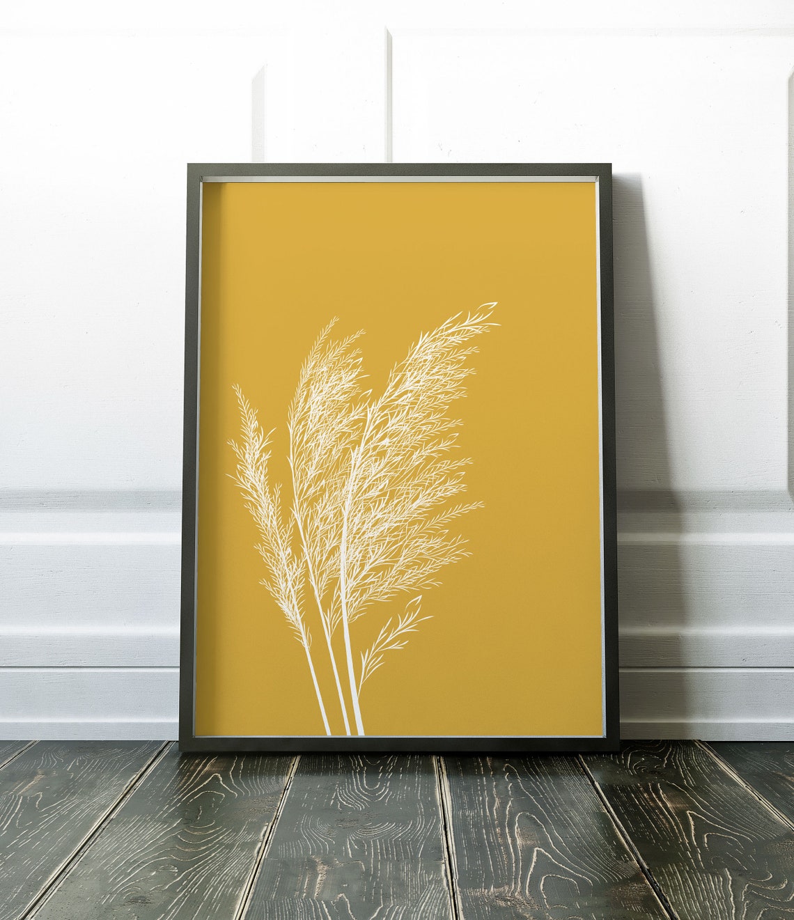 Yellow Grass Minimalist Wall Art Poster Print - Image 2