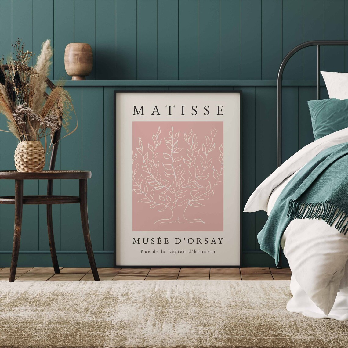 Matisse-Inspired Pink Tree Wall Art Poster Print - Image 3