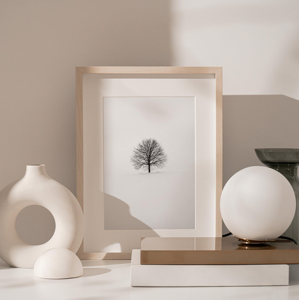 Tree Print, Black White Minimalist Wall Art - Image 3