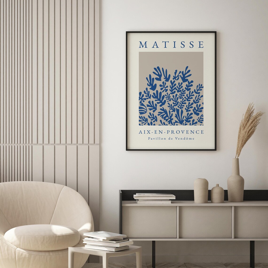 Blue Henri Matisse-Inspired Boho Wall Art Print - Image 4
