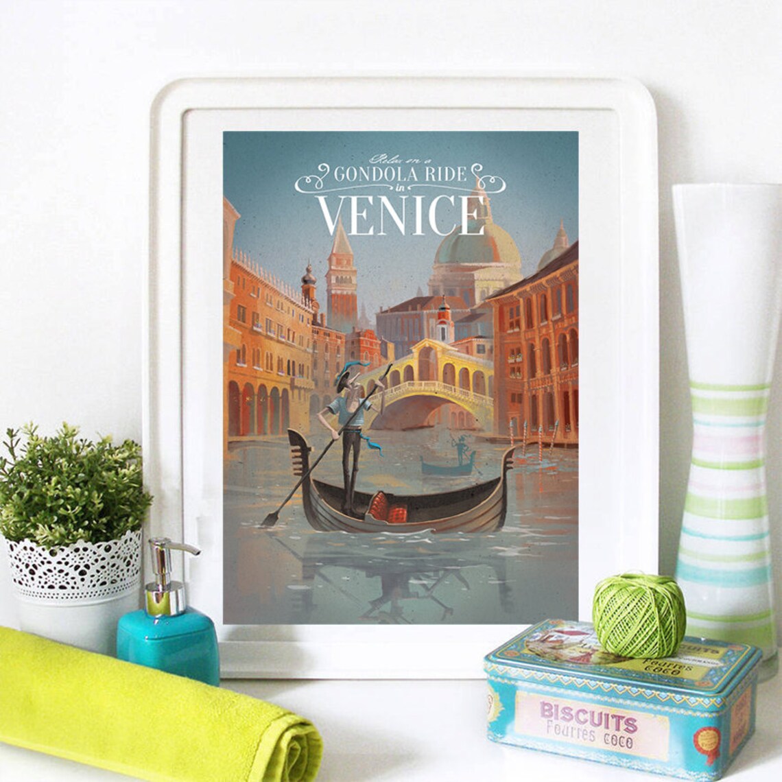 Venice Travel Poster, Italy Cityscape Art Print - Image 2
