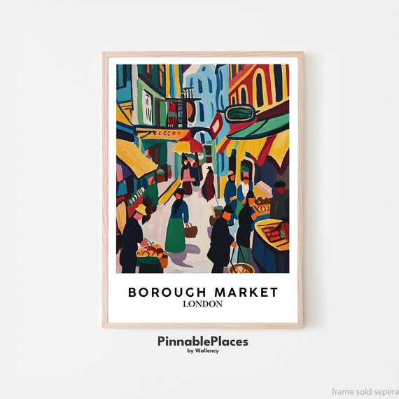 Borough Market London Print Matisse Style Farmers Art File