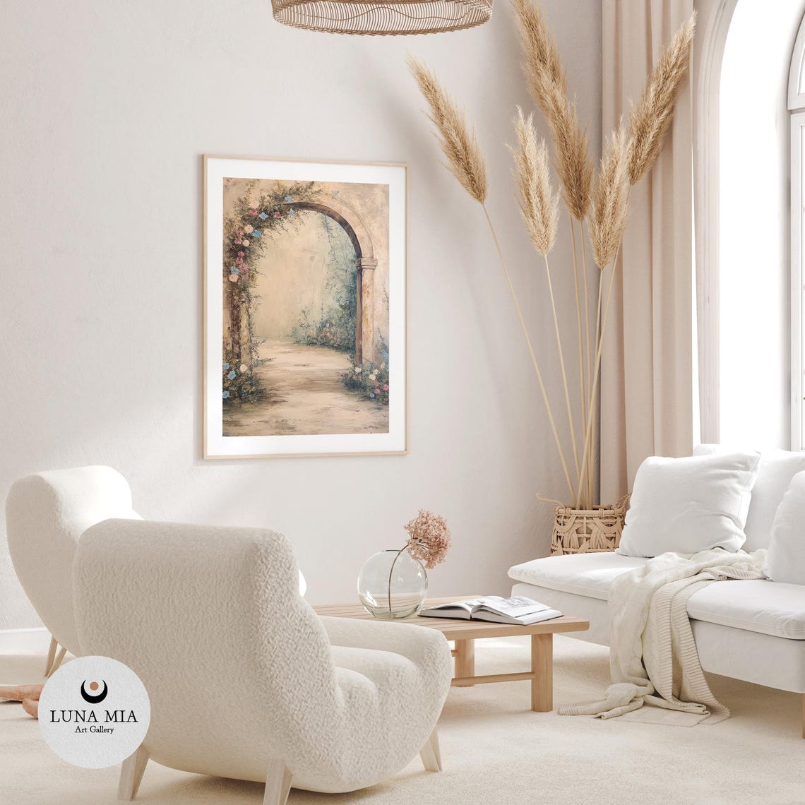 Rose Covered Stone Archway Leading Into A Dreamy Garden Path Poster - Image 3