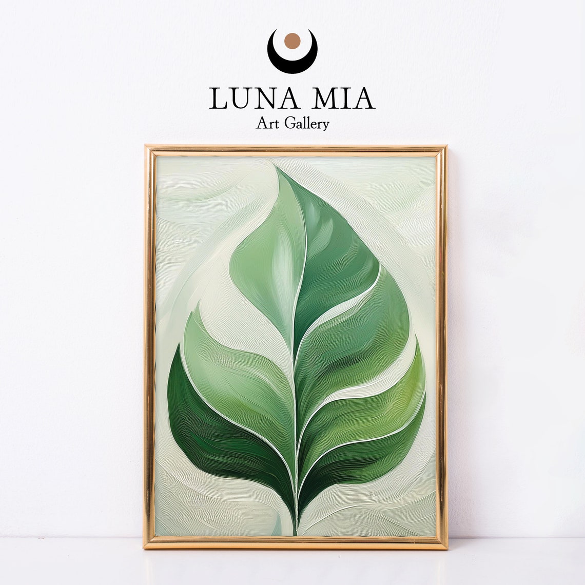 Large Lush Monstera Deliciosa Leaf Botanical Green Art Poster