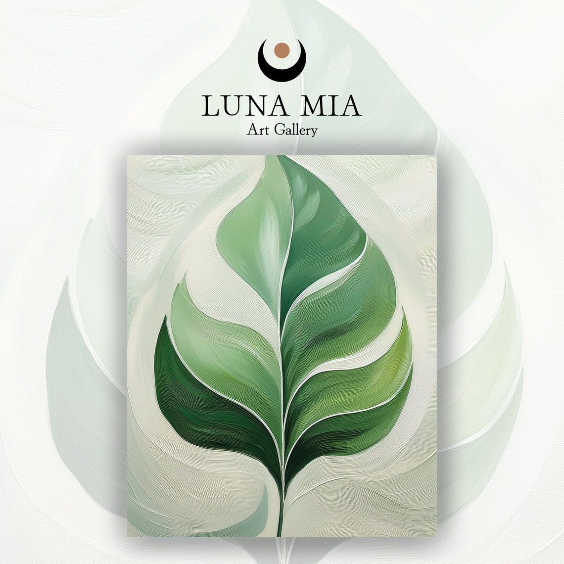 Large Lush Monstera Deliciosa Leaf Botanical Green Art Poster - Image 2