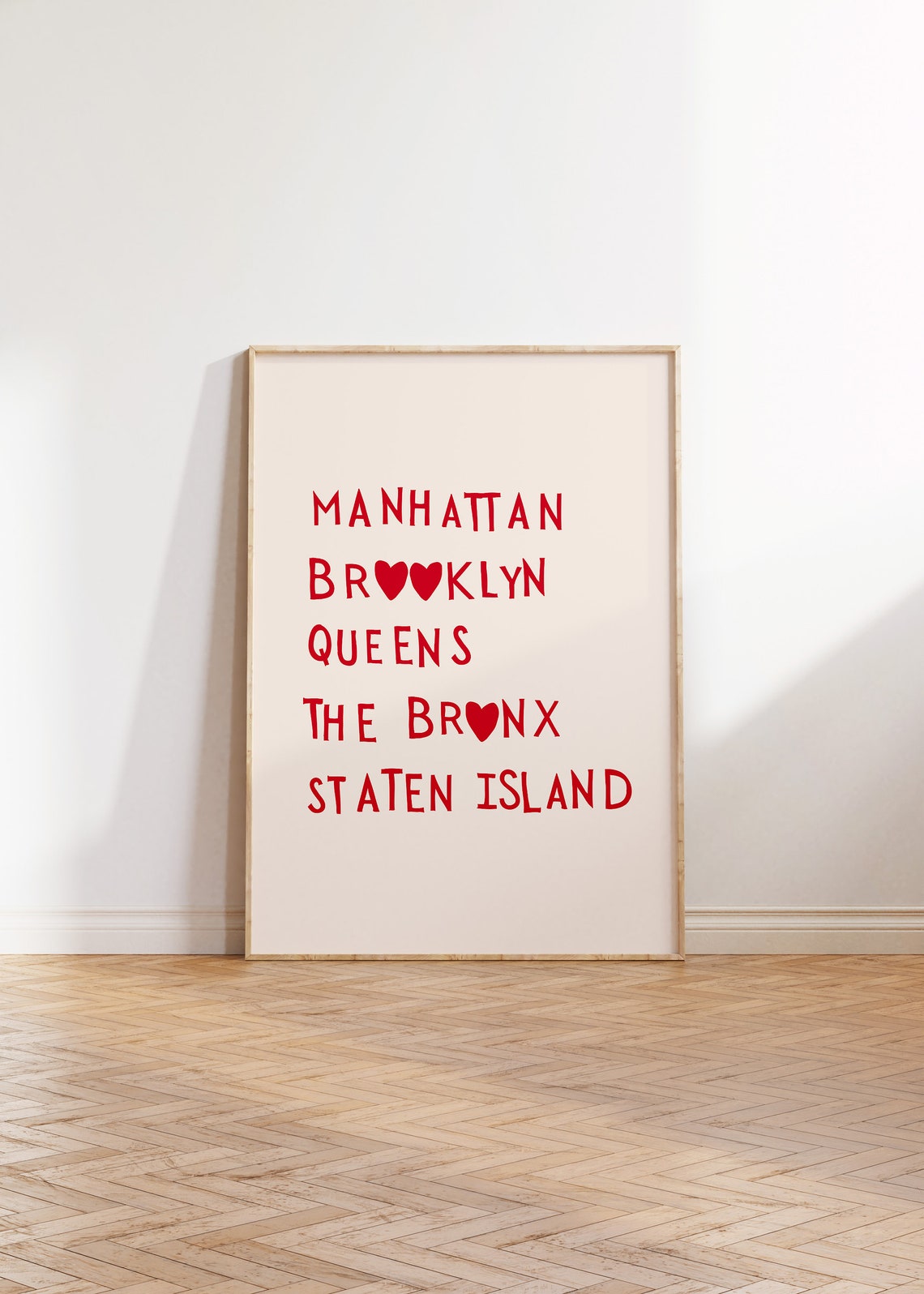 New York City Art Print Minimalist New York Neighborhoods Decor New York City Boroughs Poster Trendy Nyc Wall Art 1 Print - Image 4