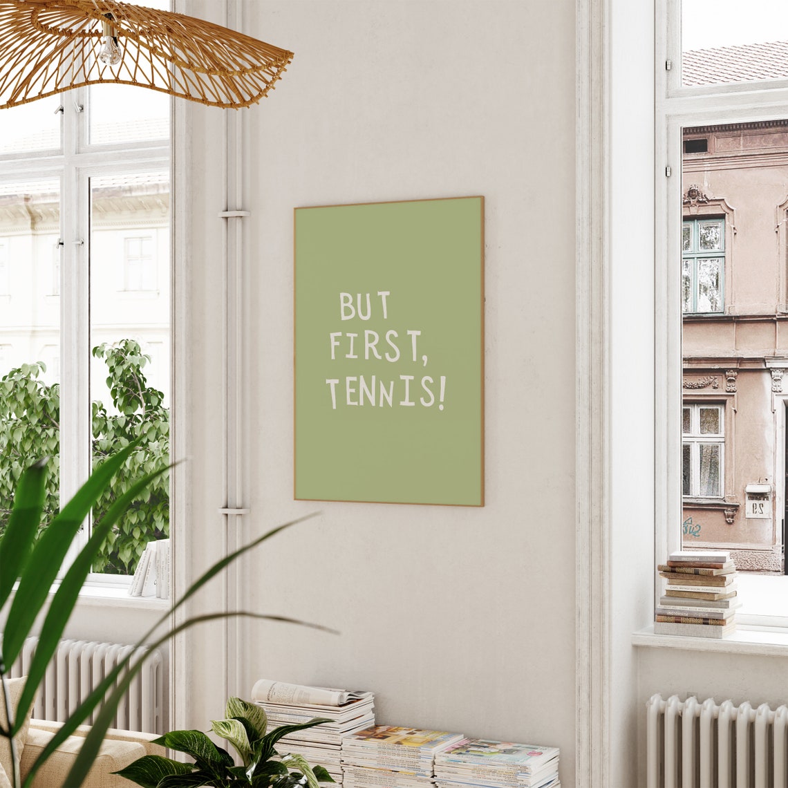 Cute Tennis Print Country Club Aesthetic Wall Art Tennis Quote Print Trendy Sports Poster Green Tennis Wall Art 1 Print - Image 3