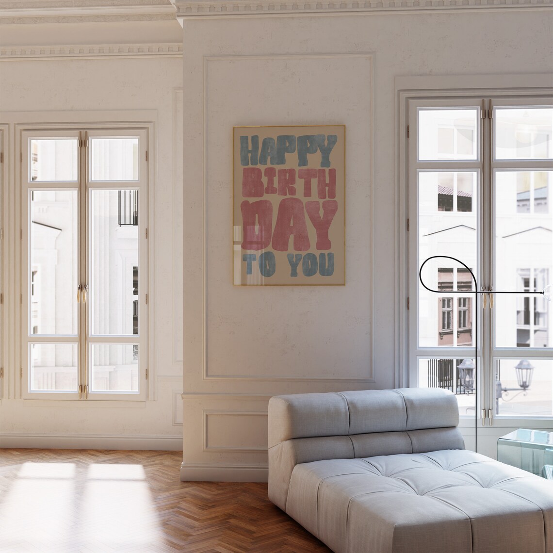 Happy Birthday Retro Typography Art Print - Image 4