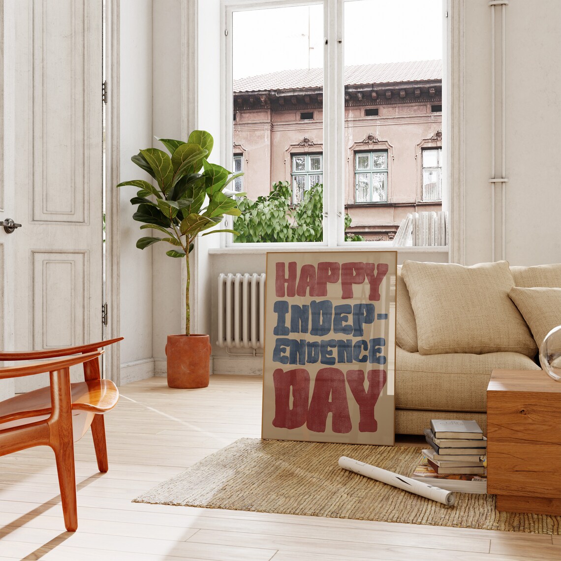 Happy Independence Day Retro Fourth Of July Poster - Image 2