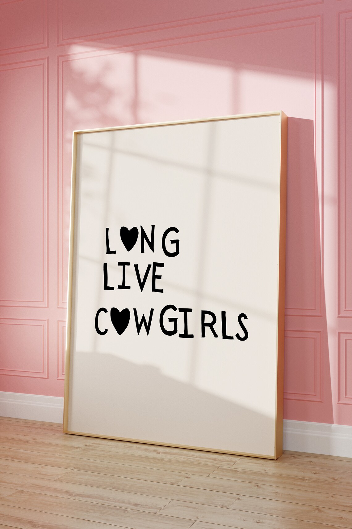 Long Live Cowgirls Black Heart Western Girl Power Quote Poster - Image 2