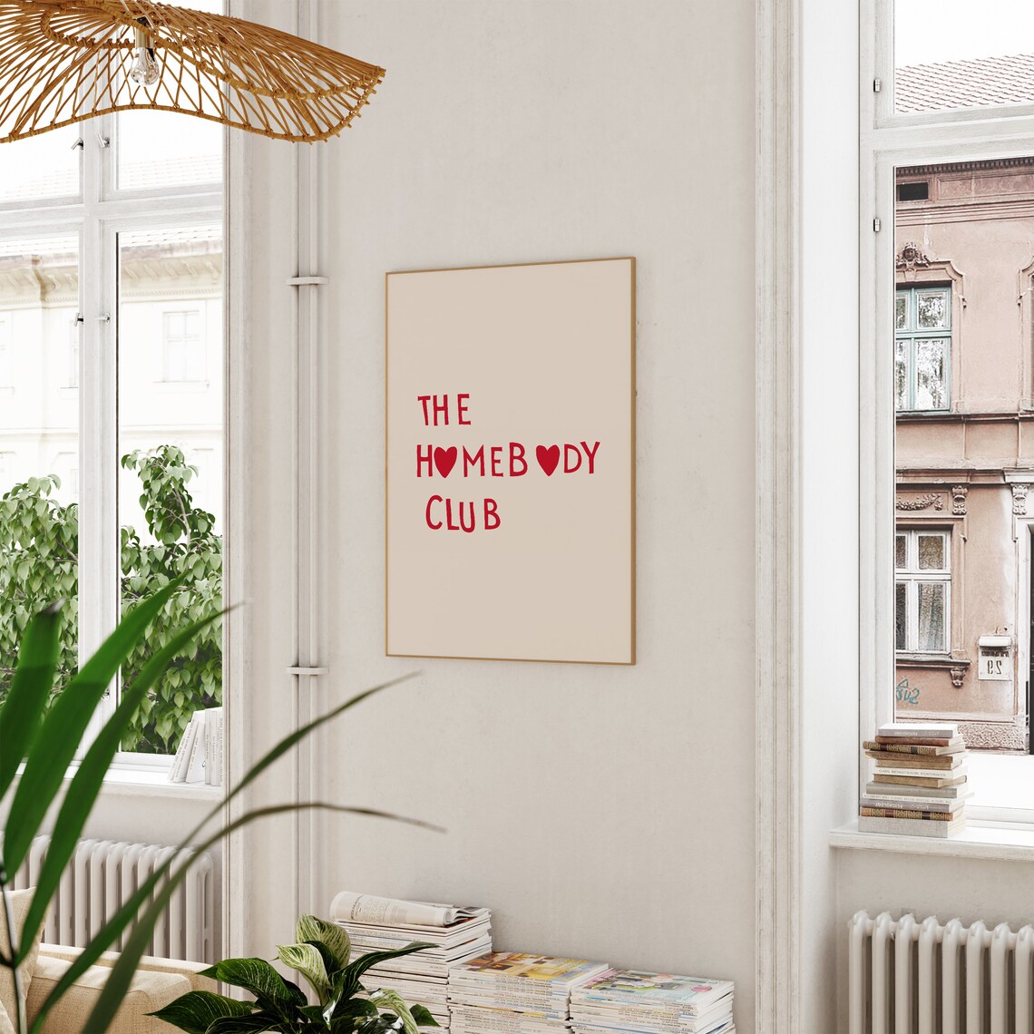 Homebody Club Minimalist Heart Quote Art Print - Image 2
