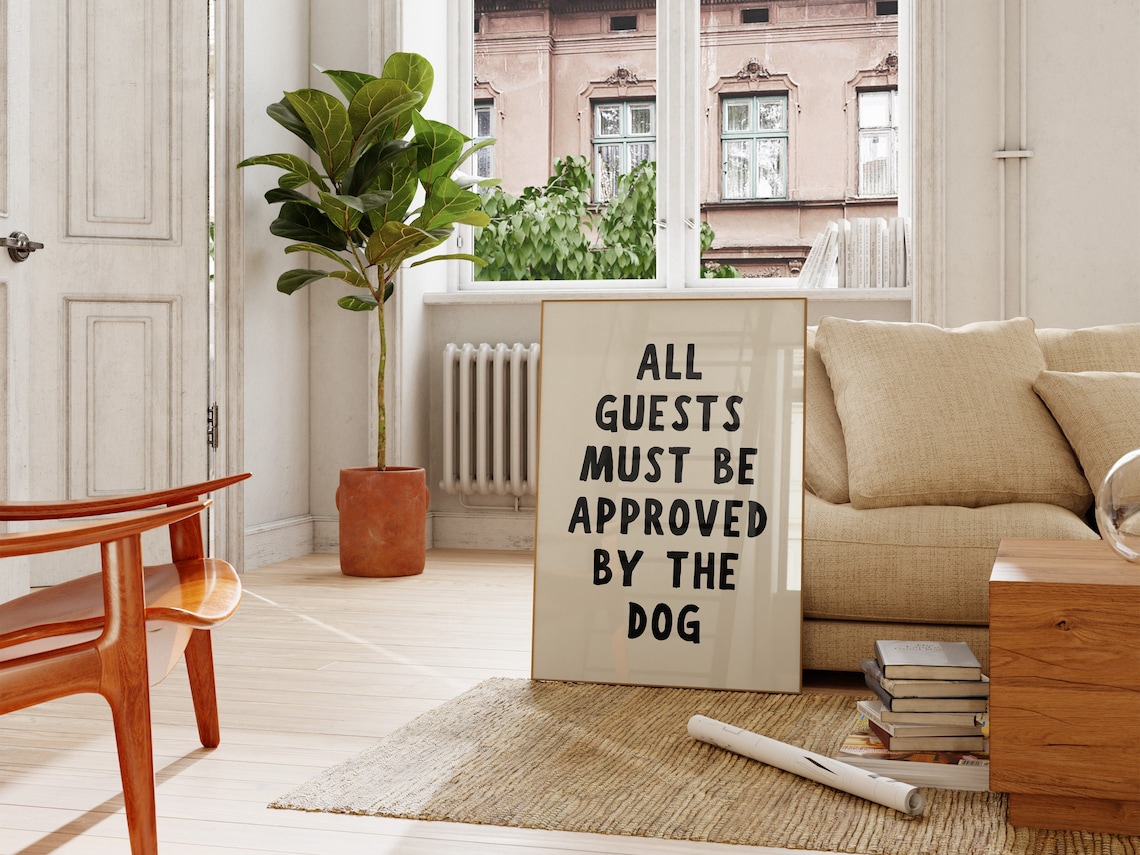 Funny Dog Retro Typography Art Print, Dog Owner Gift - Image 3